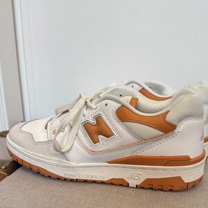 New Balance 550 Cream and Orange Sneakers men’s 8/womens 9.5